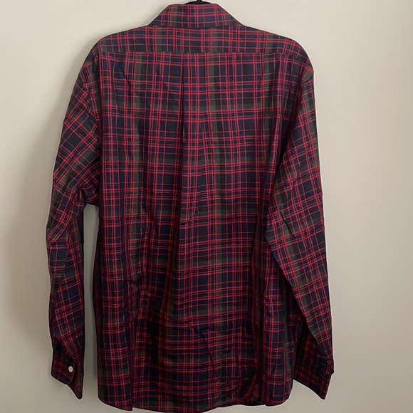 Brooks Brothers Plaid Red Green Navy long sleeve button down Shirt- XL - Picture 4 of 10